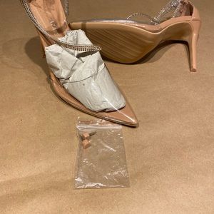 Sparkle nude straps heel